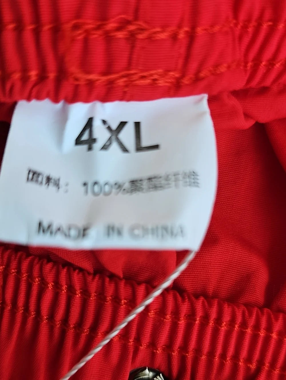 Bingfufoxs Red Swim Shorts Men's Size 4XL NWT